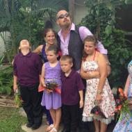 Fabulous family photo is a favourite for Charles and Sandra, Cairns, January 2014, Cairns Civil Marriage Celebrant, Melanie Serafin