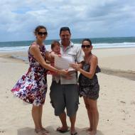 Simon and Sarah's Baby Naming, December 2011, Cairns Civil Celebrant Melanie Serafin